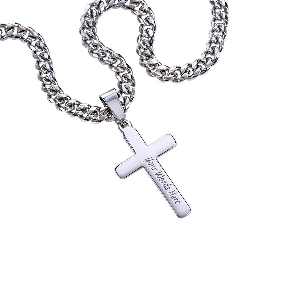 Cuban Chain with Artisan Cross Necklace - www.gemmacraft.com