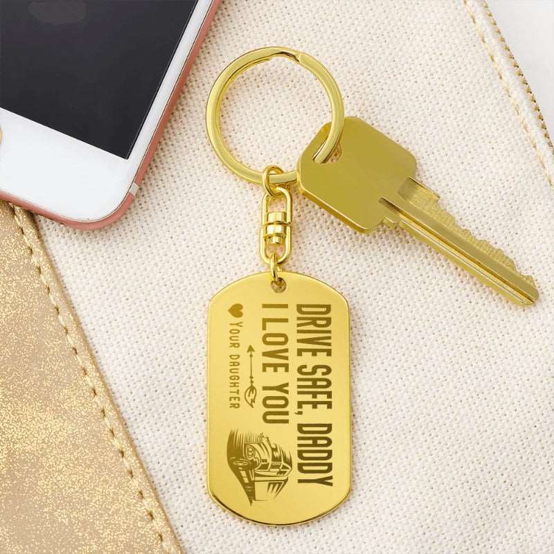 Engraved Tag Keychain - www.gemmacraft.com. personalized keychain gift for dad
