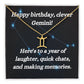 Happy birthday-Zodiac Symbol Necklace-Gemini - www.gemmacraft.com