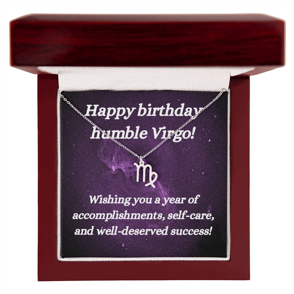 Happy birthday-Zodiac Symbol Necklace-Virgo - www.gemmacraft.com