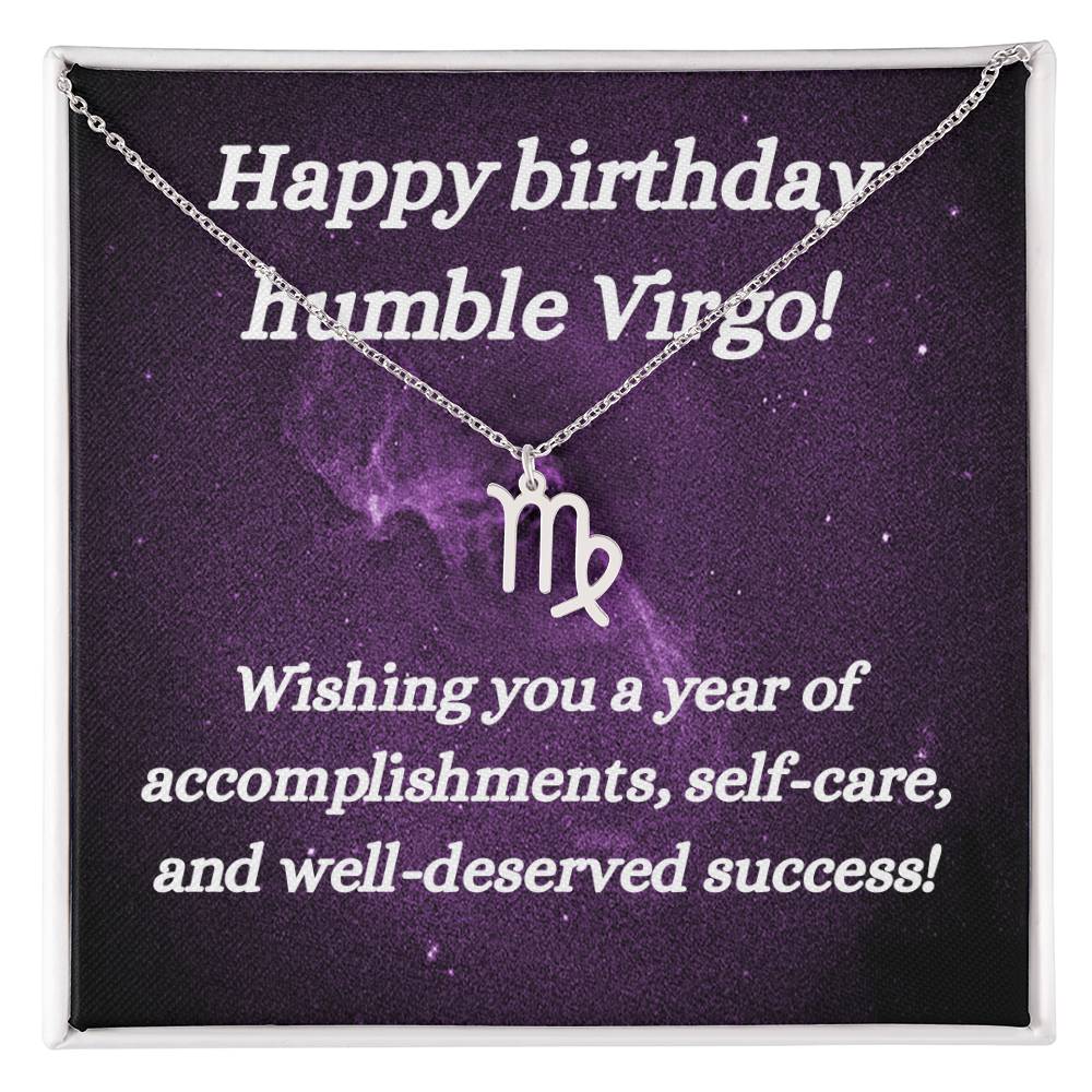 Happy birthday-Zodiac Symbol Necklace-Virgo - www.gemmacraft.com