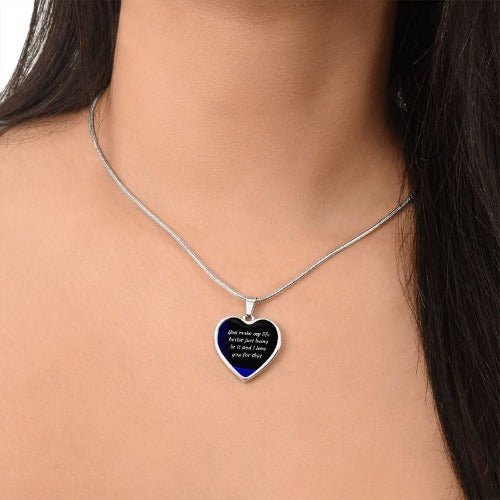 Personalized gift. Heart-Luxury Necklace - www.gemmacraft.com. Stainless steel.