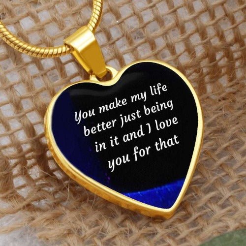 Personalized gift. Heart-Luxury Necklace - www.gemmacraft.com. 18k gold finish jewelry