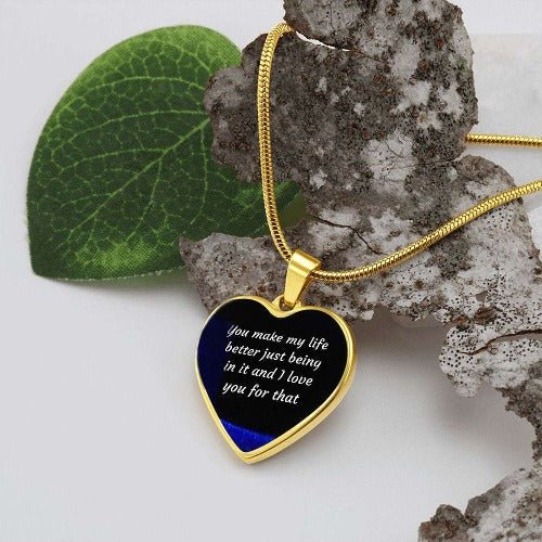 Personalized gift. Heart-Luxury Necklace - www.gemmacraft.com. 18k gold finish jewelry