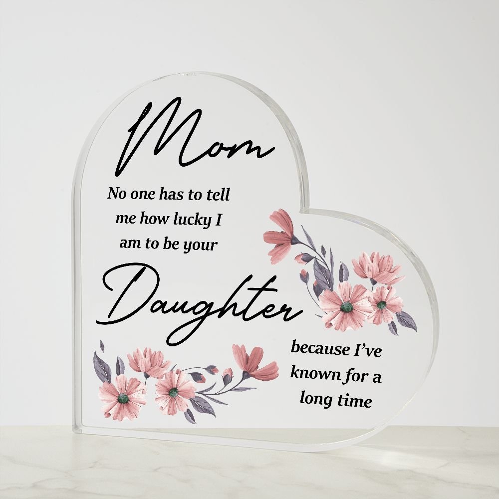 Printed Heart-Shaped Acrylic Plaque - Best gift for Mom. www.gemmacraft.com