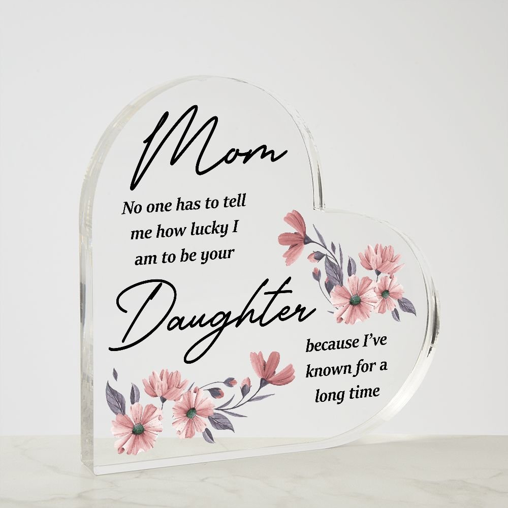 Printed Heart-Shaped Acrylic Plaque - Best gift for Mom. www.gemmacraft.com