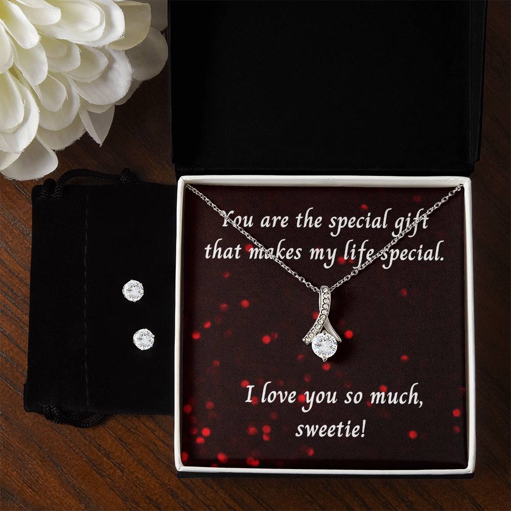 A special gift to girlfriend- Necklace and earring set - www.gemmacraft.com