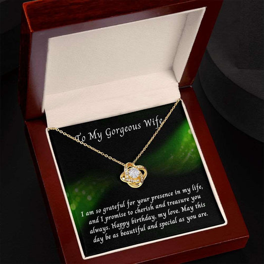 Necklace. Gift to my wife.  Message card and necklace