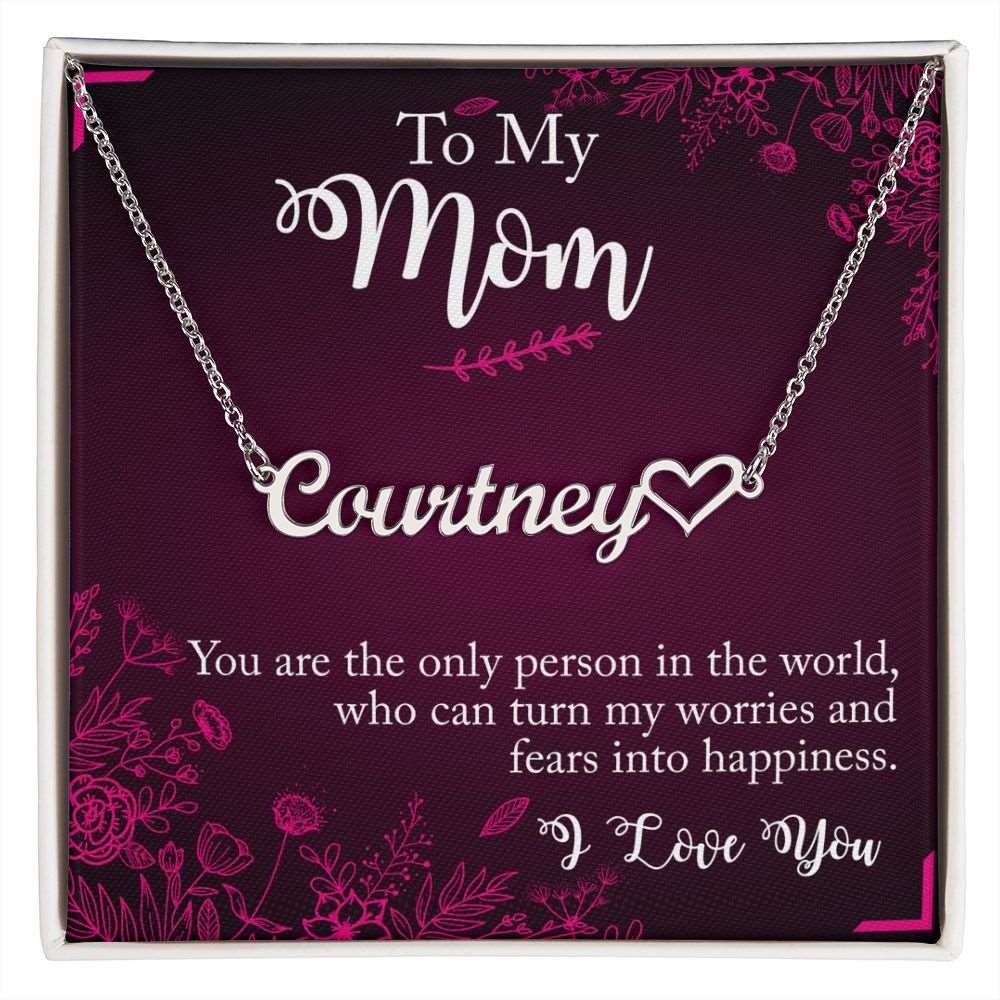 To my Mom. Heart Name Necklace