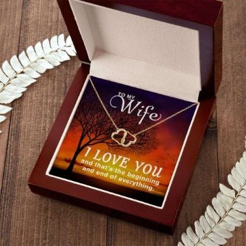 To My Wife. Everlasting Love Necklace-Solid 10k Gold www.gemmacraft.com. Wedding anniversary gift